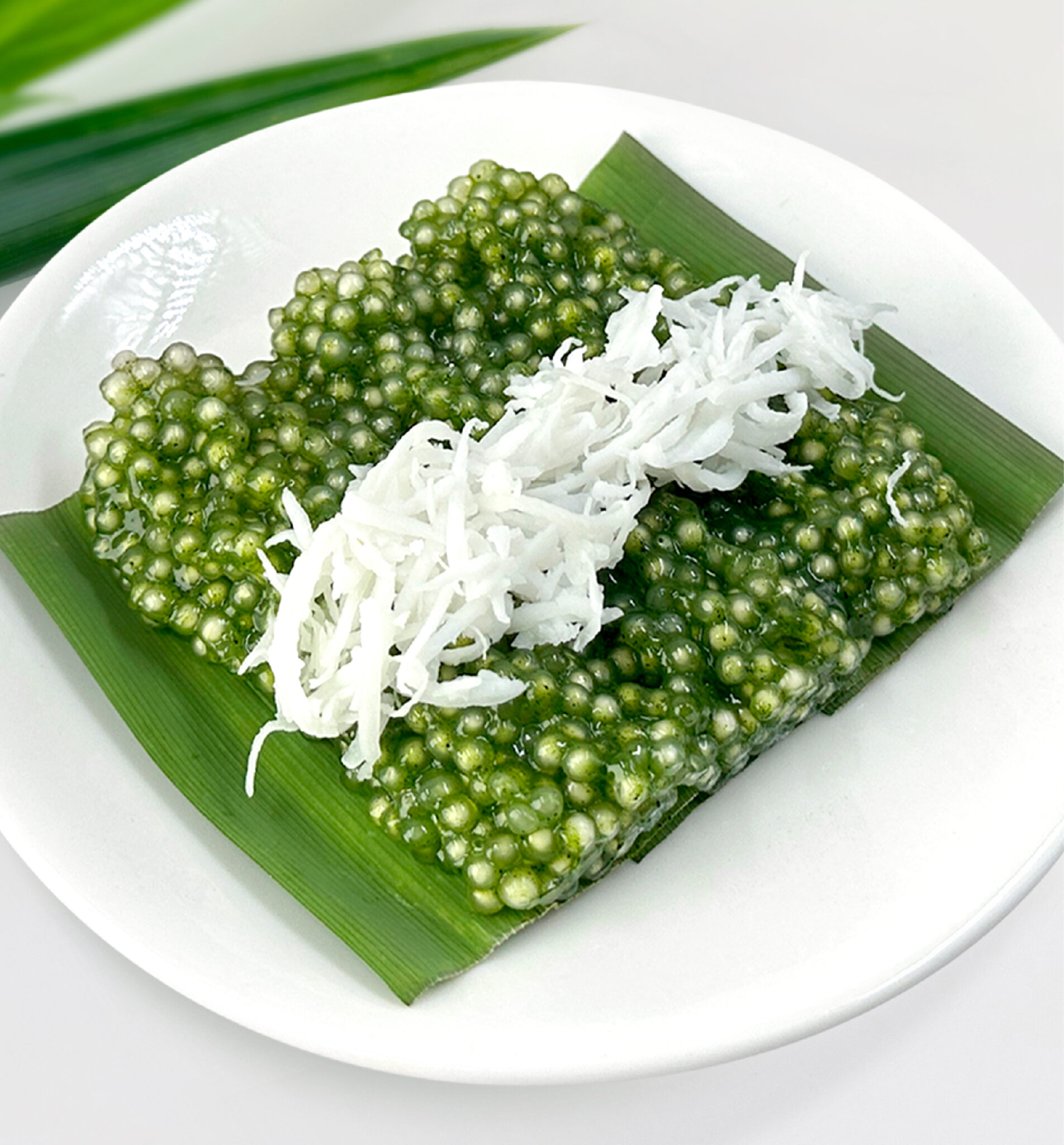 หยกมณี (Jade Sago) ขนมไทยใบเตยแท้ 100% หยกสด