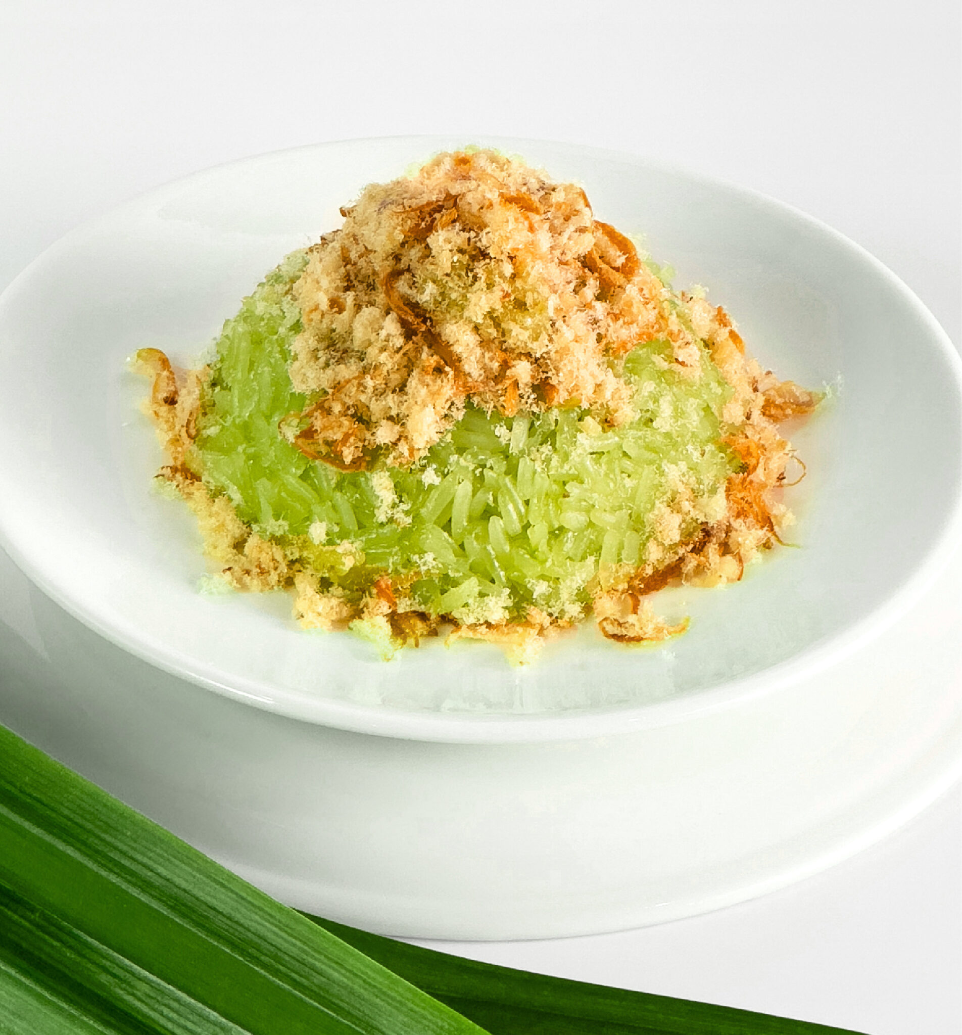 Pandan Sticky Rice & Dried Fish (Pandan Sticky Rice & Dried Fish) Thai-Desserts mit 100 % echtem Pandan Yoksod