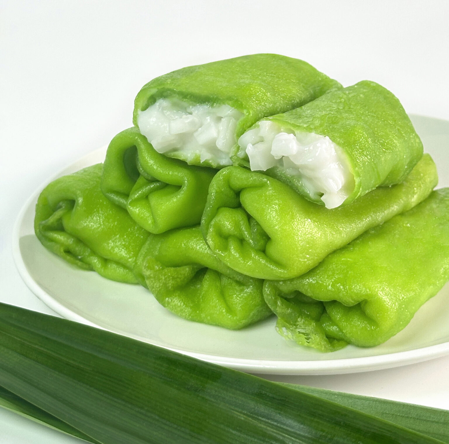 Pandan Rolls (Pandan Rolls) Dolci thailandesi con pandan autentico al 100% Yoksod